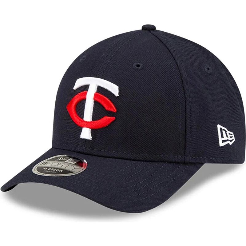 kasketter-buet-marinebla-snapback-9forty-m-crown-player-replica-fra-minnesota-twins-mlb-af-new-era