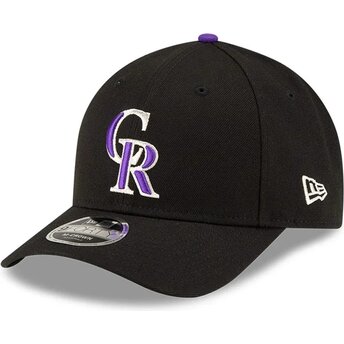Kasketter buet sort snapback 9FORTY M-Crown Player Replica fra Colorado Rockies MLB af New Era