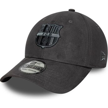 Kasketter buet grå tilpasset 39THIRTY Faux Suede fra FC Barcelona LALIGA af New Era
