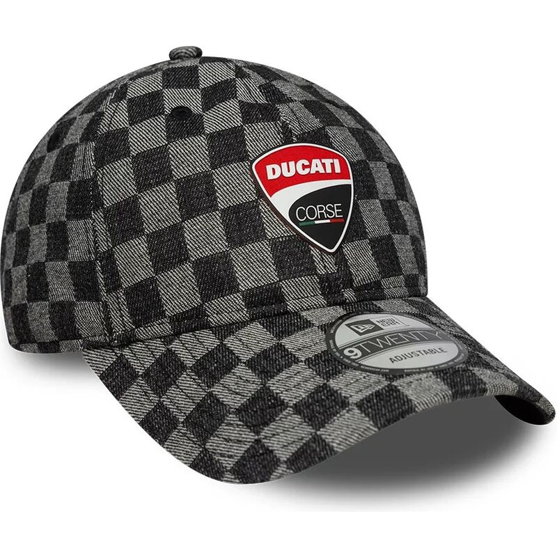 kasketter-buet-sort-justerbar-rem-9twenty-check-fra-ducati-motor-motogp-af-new-era