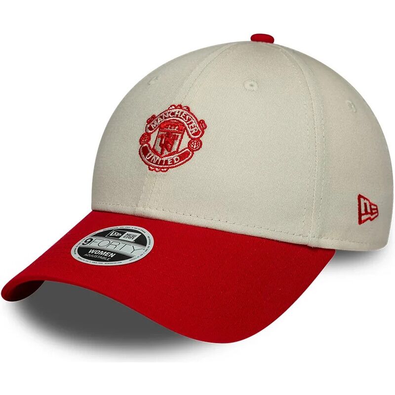 kasketter-buet-beige-justerbar-rem-9forty-contrast-fra-manchester-united-football-club-premier-league-af-new-era