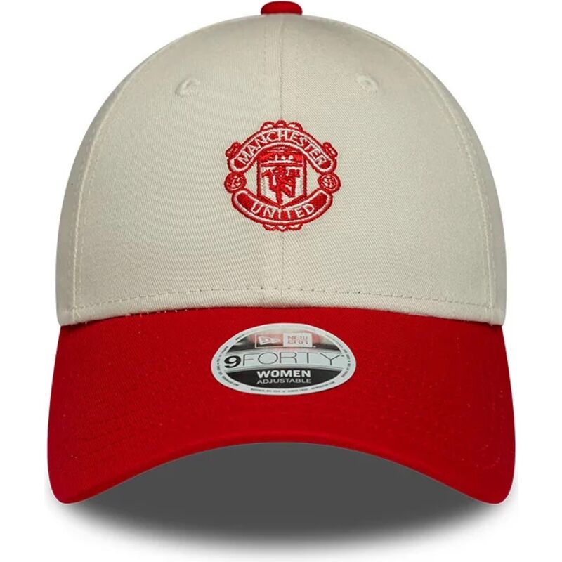 kasketter-buet-beige-justerbar-rem-9forty-contrast-fra-manchester-united-football-club-premier-league-af-new-era
