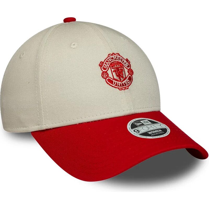 kasketter-buet-beige-justerbar-rem-9forty-contrast-fra-manchester-united-football-club-premier-league-af-new-era