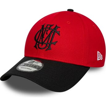 Kasketter buet rød justerbar rem 9FORTY Contrast fra Manchester United Football Club Premier League af New Era