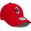 kasketter-buet-rod-justerbar-rem-til-barn-9forty-core-fra-ac-milan-serie-a-af-new-era