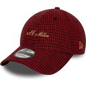 kasketter-buet-rod-justerbar-rem-9forty-houndstooth-fra-ac-milan-serie-a-af-new-era