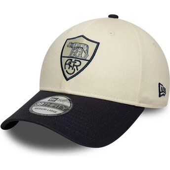 Kasketter buet beige tilpasset 39THIRTY Seasonal fra Associazione Sportiva Roma Serie A af New Era