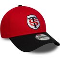 kasketter-buet-rod-snapback-9forty-team-fra-stade-toulousain-top-14-af-new-era