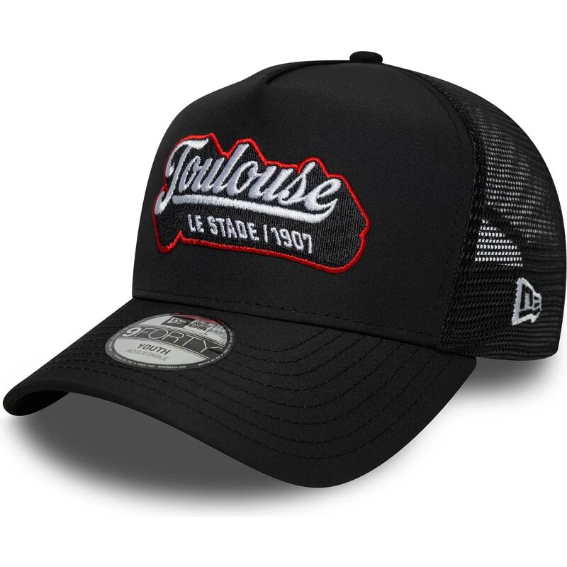 kasketter-buet-sort-snapback-til-barn-e-frame-patch-fra-stade-toulousain-af-new-era