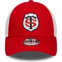 kasketter-buet-rod-justerbar-rem-til-barn-9forty-league-fra-stade-toulousain-top-14-af-new-era