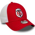 kasketter-buet-rod-justerbar-rem-til-barn-9forty-league-fra-stade-toulousain-top-14-af-new-era