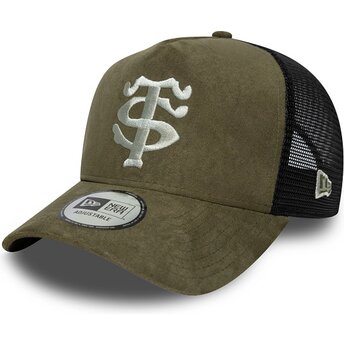 Kasketter buet grøn snapback E Frame Faux Suede fra Stade Toulousain Top 14 af New Era