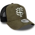 kasketter-buet-gron-snapback-e-frame-faux-suede-fra-stade-toulousain-top-14-af-new-era