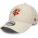 kasketter-buet-beige-justerbar-rem-9twenty-faux-suede-fra-stade-toulousain-top-14-af-new-era