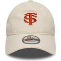 kasketter-buet-beige-justerbar-rem-9twenty-faux-suede-fra-stade-toulousain-top-14-af-new-era