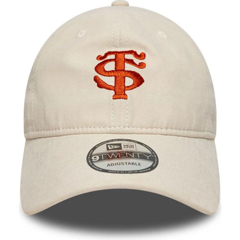 kasketter-buet-beige-justerbar-rem-9twenty-faux-suede-fra-stade-toulousain-top-14-af-new-era