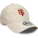 kasketter-buet-beige-justerbar-rem-9twenty-faux-suede-fra-stade-toulousain-top-14-af-new-era