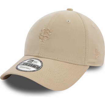 Kasketter buet beige justerbar rem 9FORTY Baby Cord fra Stade Toulousain Top 14 af New Era
