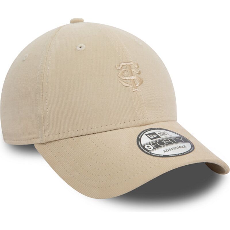 kasketter-buet-beige-justerbar-rem-9forty-baby-cord-fra-stade-toulousain-top-14-af-new-era