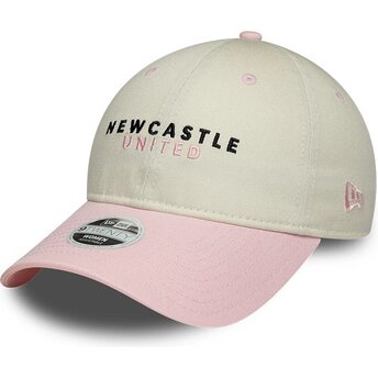 Kasketter buet beige justerbar rem rosa 9TWENTY fra Newcastle United Football Club Premier League af New Era