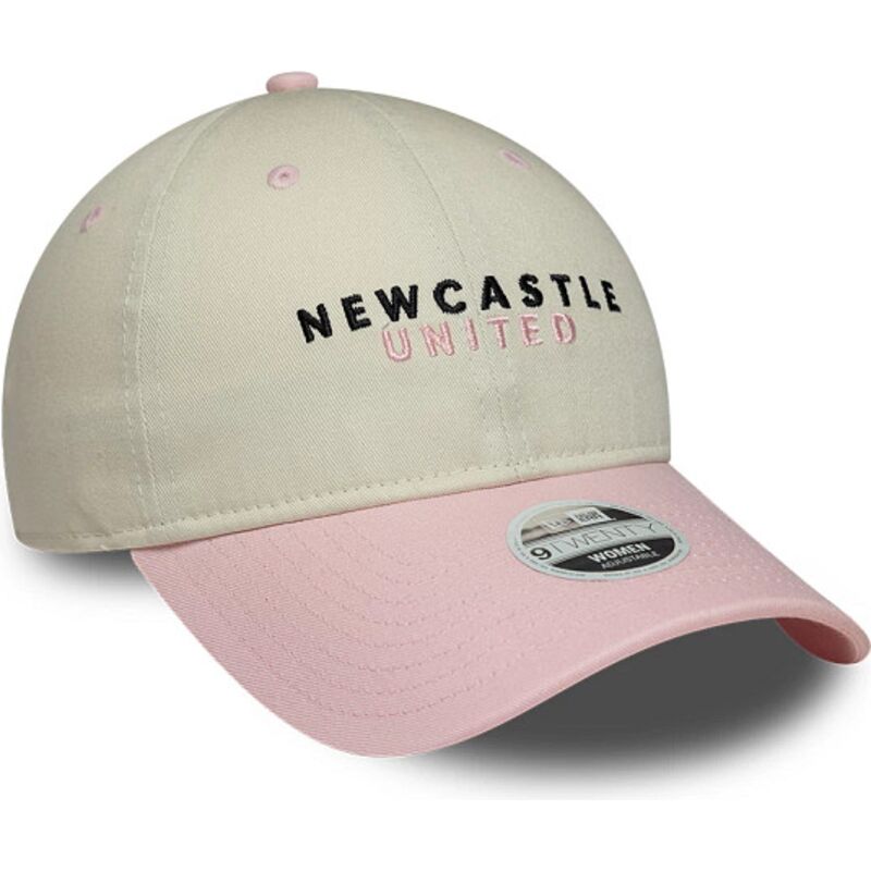 kasketter-buet-beige-justerbar-rem-rosa-9twenty-fra-newcastle-united-football-club-premier-league-af-new-era