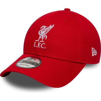 Kasketter buet rød justerbar rem 9FORTY Core fra Liverpool Football Club Premier League af New Era