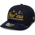 kasketter-buet-marinebla-justerbar-rem-9fifty-retro-crown-suede-af-new-era