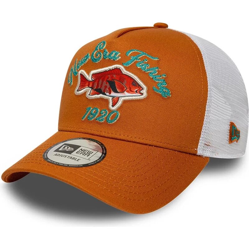 kasketter-buet-orange-snapback-a-frame-fishing-af-new-era kasketter-buet-orange-snapback-a-frame-fishing-af-new-era