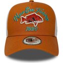 kasketter-buet-orange-snapback-a-frame-fishing-af-new-era