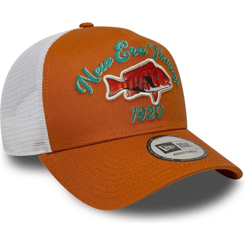 kasketter-buet-orange-snapback-a-frame-fishing-af-new-era kasketter-buet-orange-snapback-a-frame-fishing-af-new-era