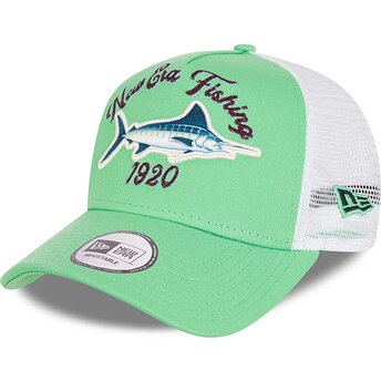 Kasketter buet grøn snapback A Frame Fishing af New Era