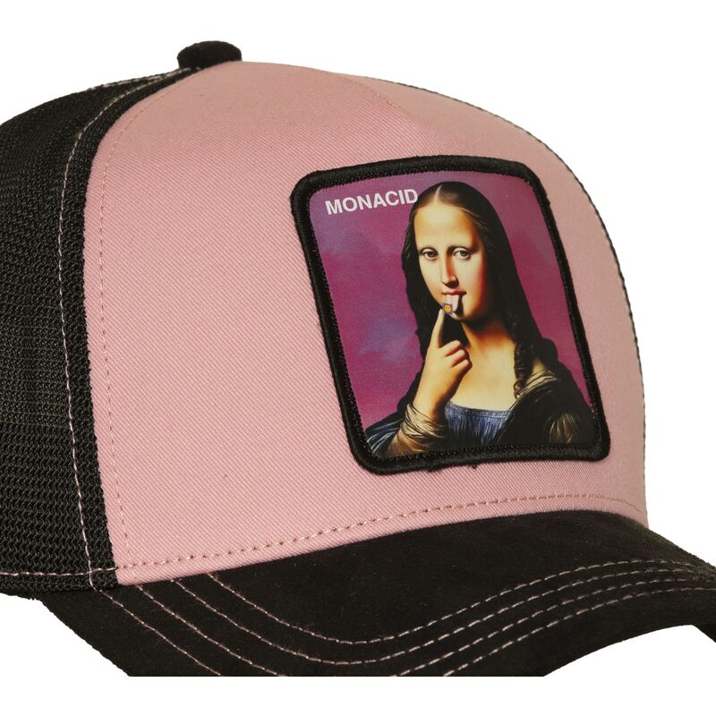 kasketter-buet-lyserod-snapback-acid-art1-monacid-mona-lisa-famous-af-capslab