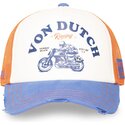 trucker-kasket-orange-og-bla-crew34-fra-von-dutch