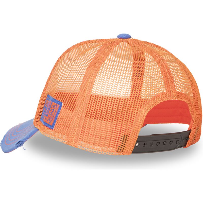 trucker-kasket-orange-og-bla-crew34-fra-von-dutch