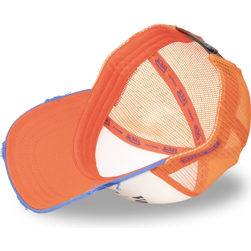 trucker-kasket-orange-og-bla-crew34-fra-von-dutch