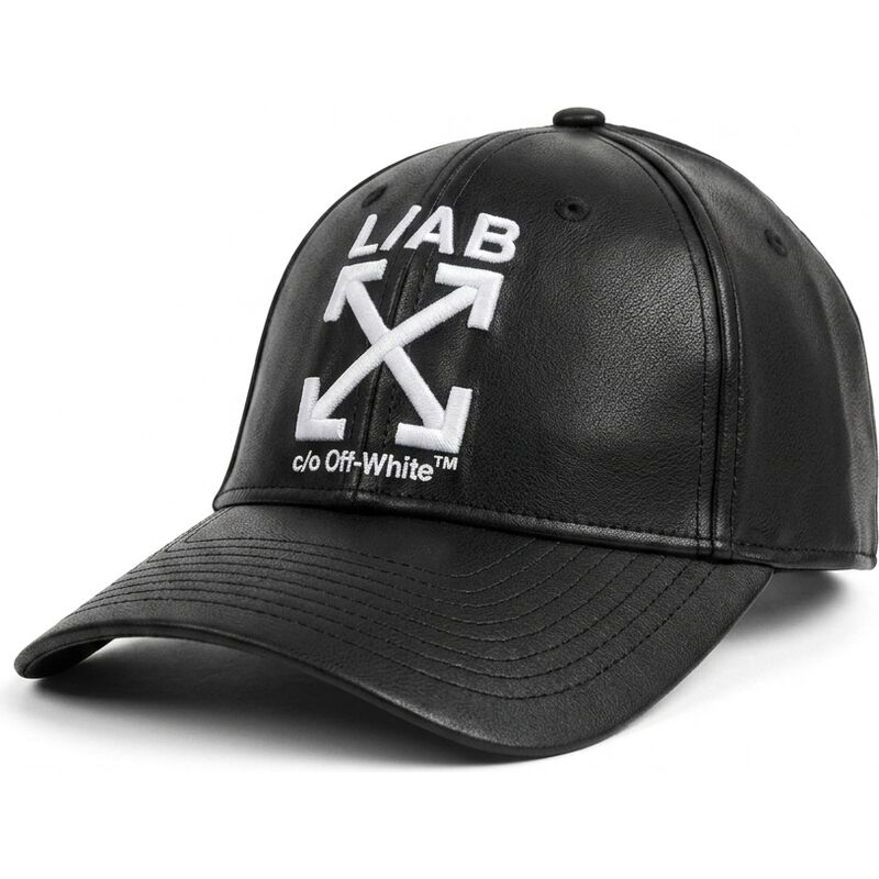kasketter-buet-sort-justerbar-rem-clamp-arrows-pu-leather-af-l-ab-c-o-off-white