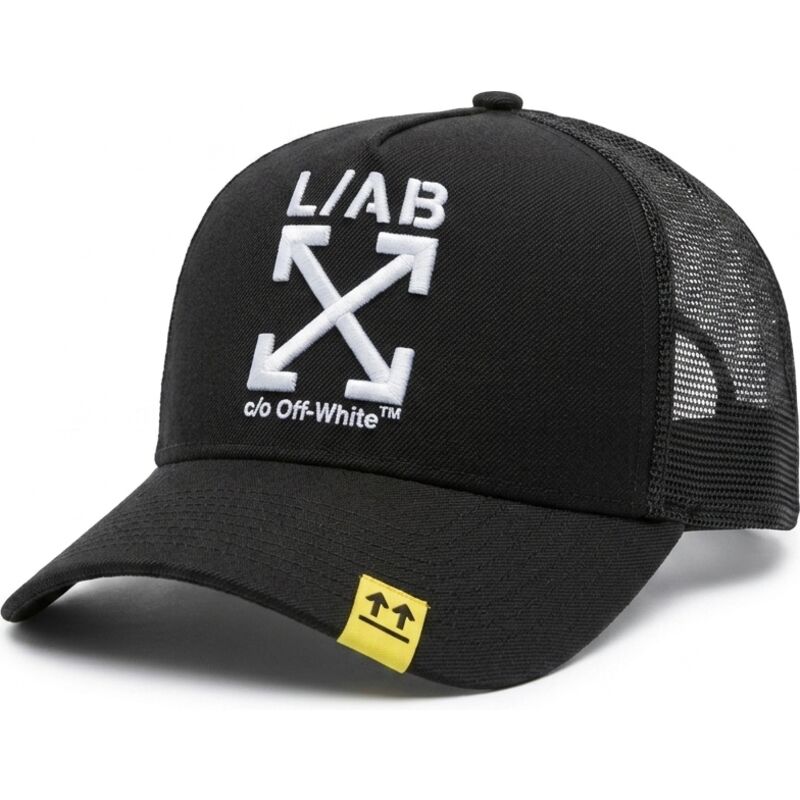 kasketter-buet-sort-snapback-clamp-arrows-af-l-ab-c-o-off-white