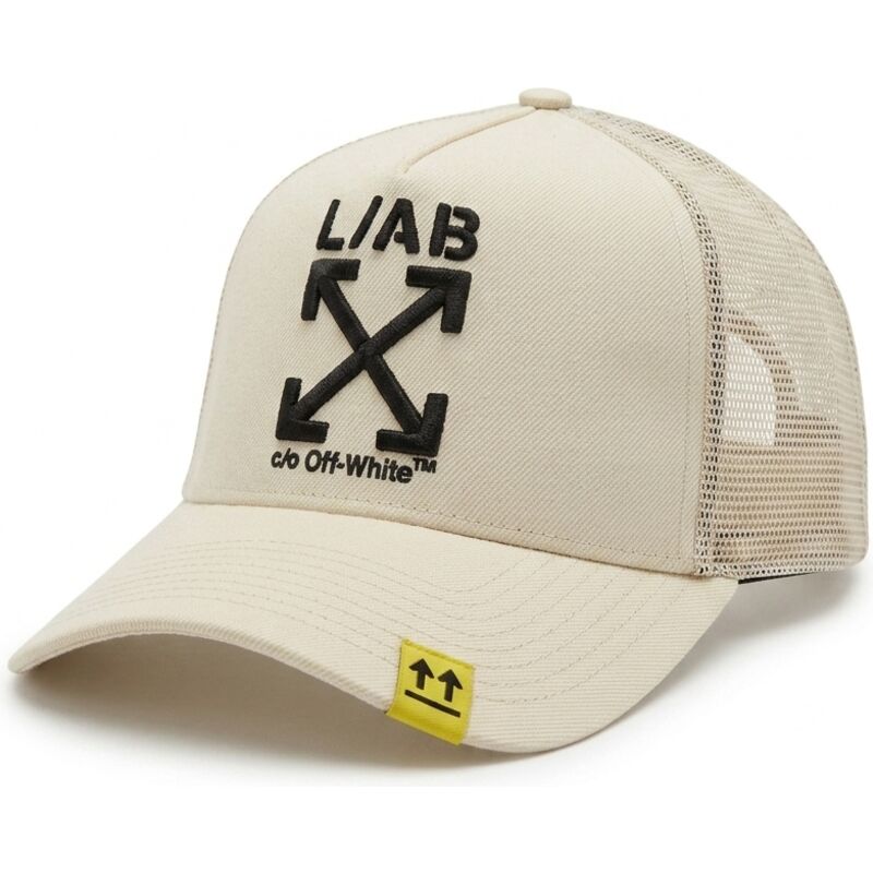kasketter-buet-beige-snapback-clamp-arrows-af-l-ab-c-o-off-white