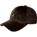 kasketter-buet-brun-justerbar-rem-cord-baseball-af-kangol