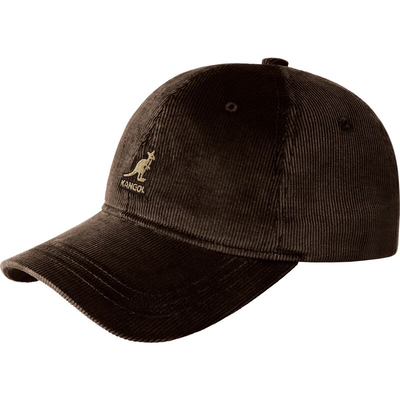 kasketter-buet-brun-justerbar-rem-cord-baseball-af-kangol