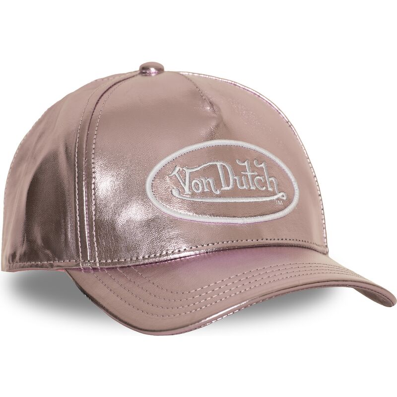 kasketter-buet-lyserod-justerbar-rem-shinr-af-von-dutch