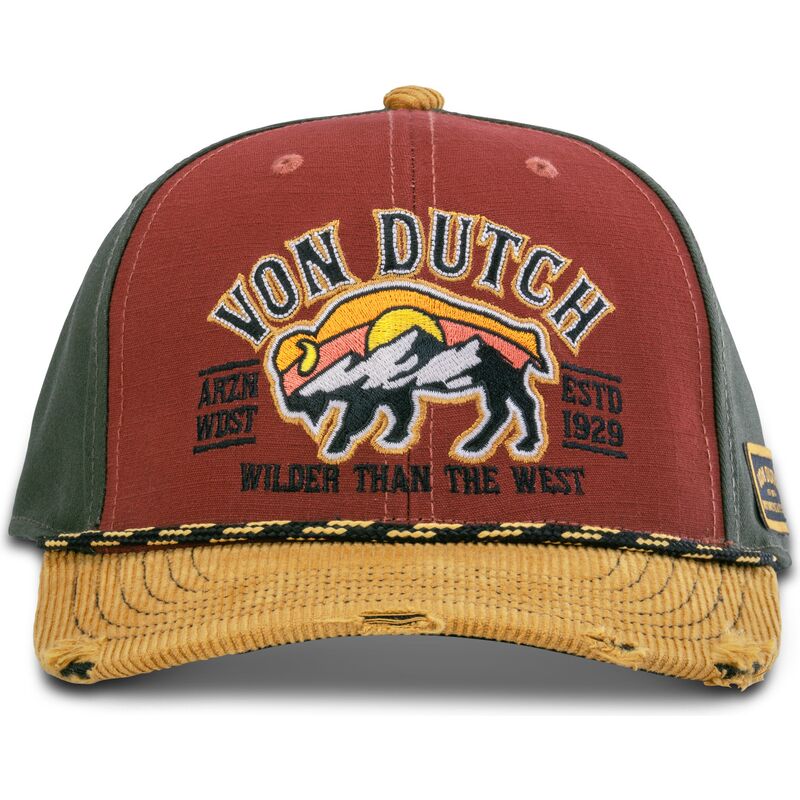 kasketter-buet-rod-snapback-sem15-af-von-dutch