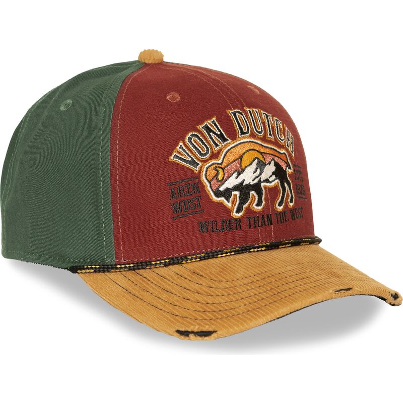 kasketter-buet-rod-snapback-sem15-af-von-dutch
