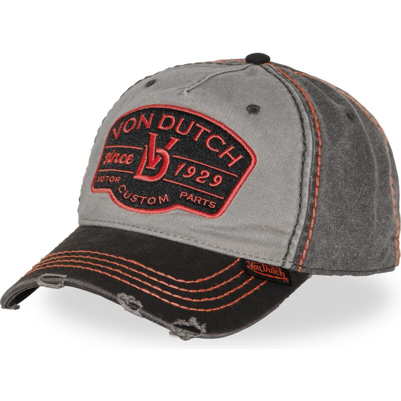 kasketter-buet-gra-justerbar-rem-retro16-af-von-dutch