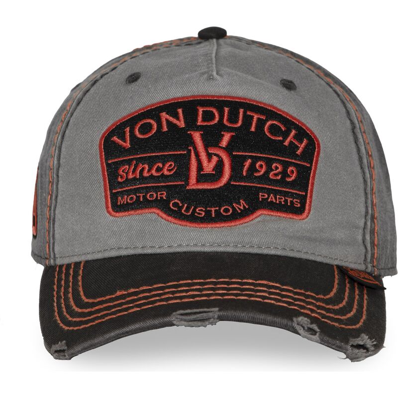 kasketter-buet-gra-justerbar-rem-retro16-af-von-dutch