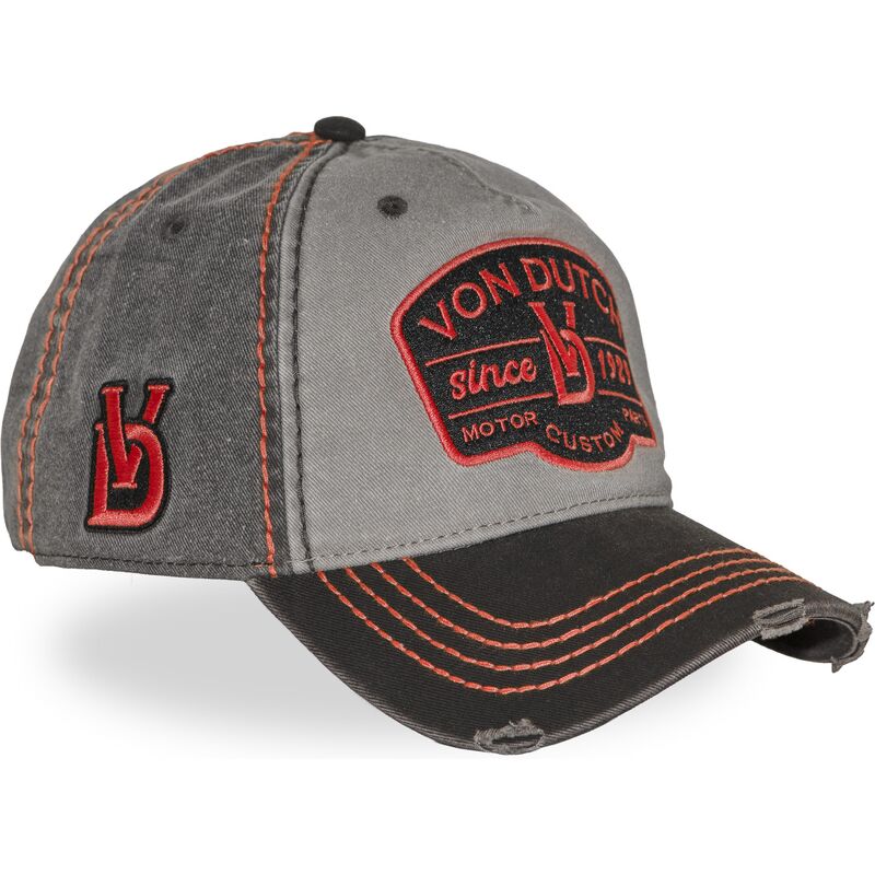 kasketter-buet-gra-justerbar-rem-retro16-af-von-dutch