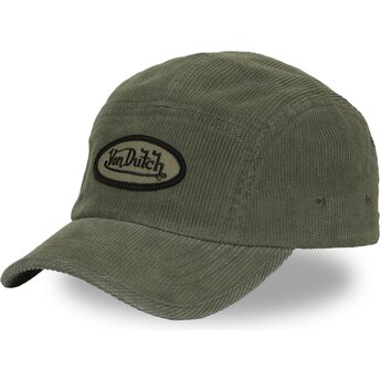 Kasketter buet 5 panel grøn justerbar rem C5P VEL03 af Von Dutch