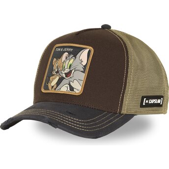 Kasketter buet brun snapback TAJ9 JAT Tom og Jerry Looney Tunes af Capslab