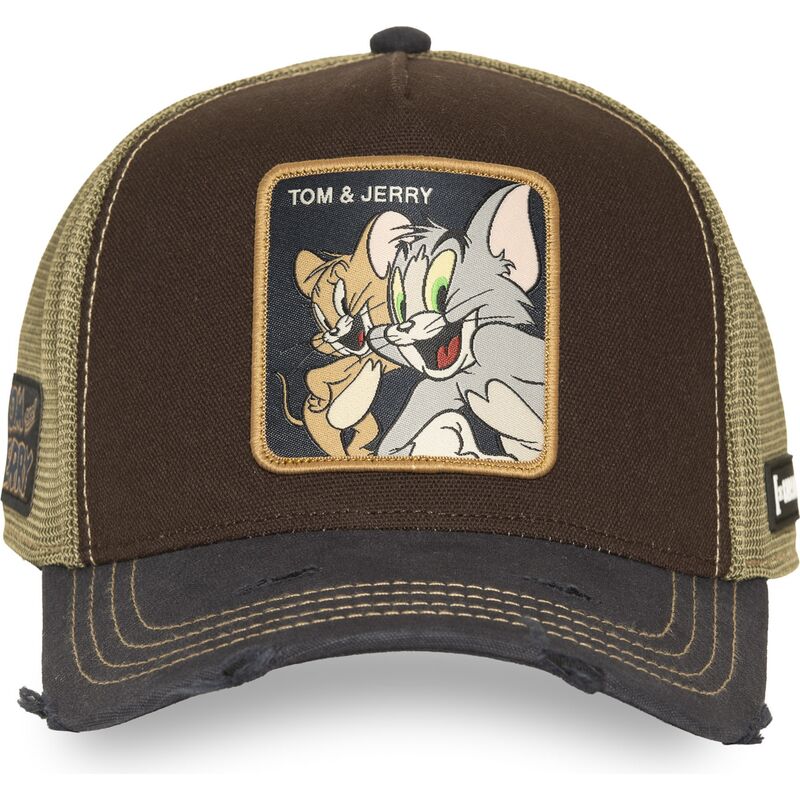 kasketter-buet-brun-snapback-taj9-jat-tom-og-jerry-looney-tunes-af-capslab kasketter-buet-brun-snapback-taj9-jat-tom-og-jerry-looney-tunes-af-capslab