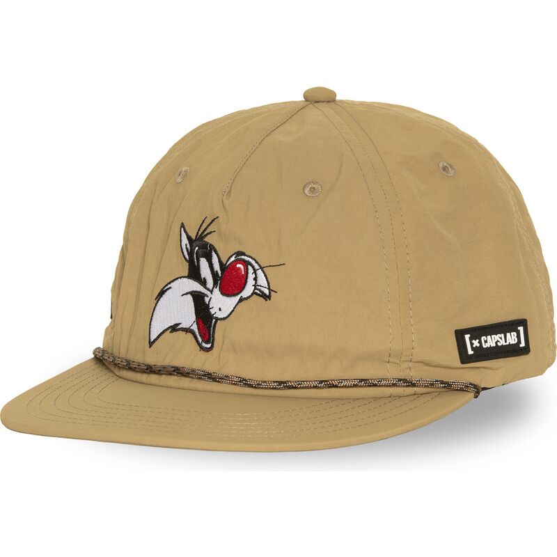 kasketter-flad-beige-snapback-loo13-goob-sylvester-looney-tunes-af-capslab
